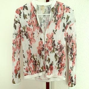 A white floral jacket